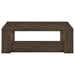 Pavone Open-Shelf Coffee and End Table Set - Dark Rustic Mango 2-Piece Set