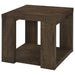 Pavone Open-Shelf Coffee and End Table Set - Dark Rustic Mango 3-Piece Set