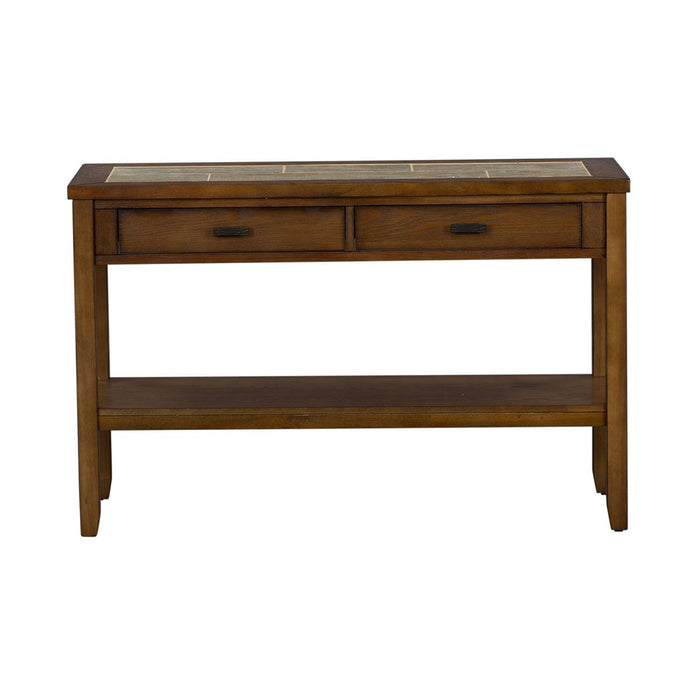 Liberty Furniture Mesa Valley Sofa Table in Tobacco image