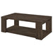 Pavone Open-Shelf Coffee and End Table Set - Dark Rustic Mango 2-Piece Set