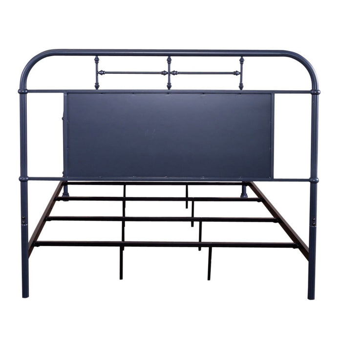 Liberty Furniture Vintage Series Queen Metal Bed in Navy