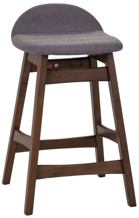 Liberty Furniture Space Saver 24" Counter Chair (Grey) in Satin Walnut (Set of 2) image