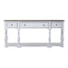 Liberty Furniture Magnolia Manor 72 Inch Hall Console Table in Antique White Base w/ Weathered Bark Tops image