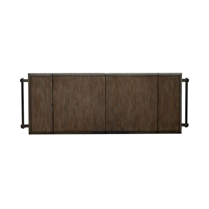 Liberty Furniture Magnolia Manor Bar Cart in Antique White & Weathered Bark EST SHIP TIME APPX 4 WEEKS