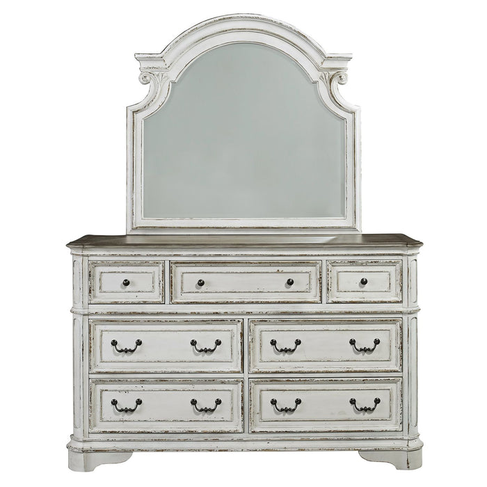 Magnolia Manor King Panel Bed, Dresser & Mirror, Chest
