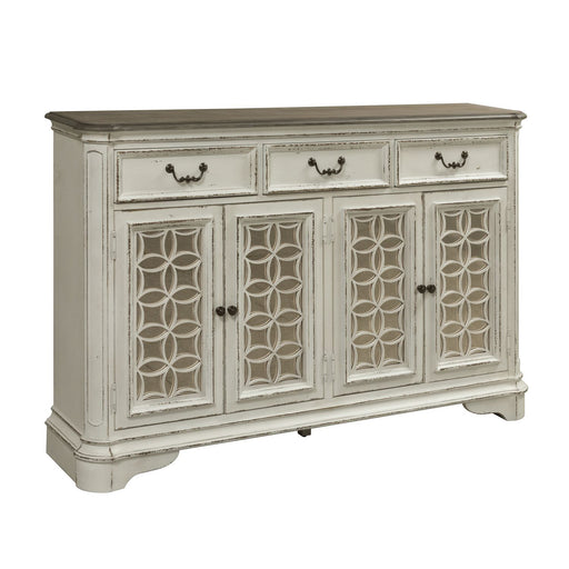 Magnolia Manor Hall Buffet in Antique White - Furniture Warehouse Direct (Victoria, TX)