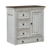 Liberty Furniture Magnolia Manor Pet Feeder Cabinet in Antique White & Weathered Bark EST SHIP TIME APPX 4 WEEKS image