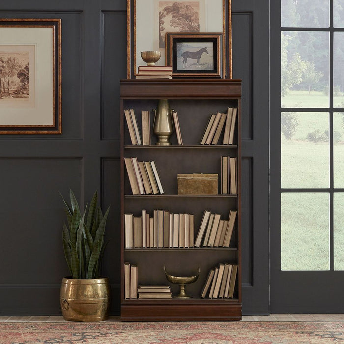 Liberty Furniture Brayton Manor Jr Executive 82 Inch Bookcase (RTA) in Cognac