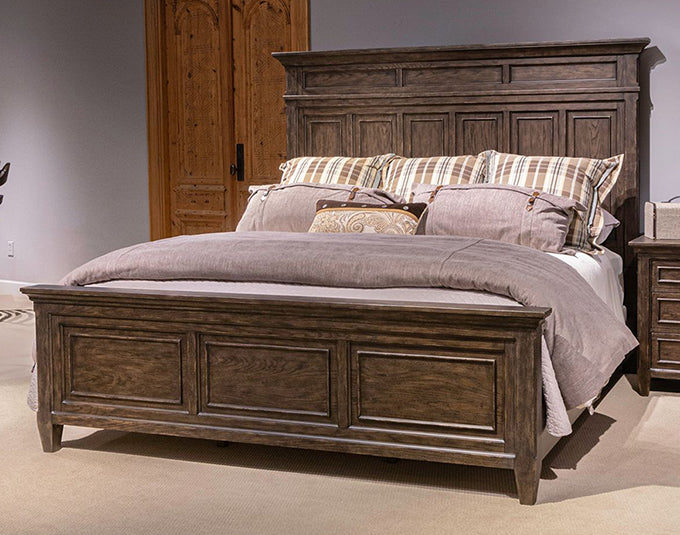 Liberty Furniture Paradise Valley Cal King Panel Bed in Saddle Brown image