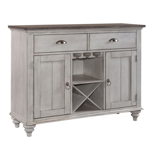 Ocean Isle Buffet in Antique White with Weathered Pine - Furniture Warehouse Direct (Victoria, TX)