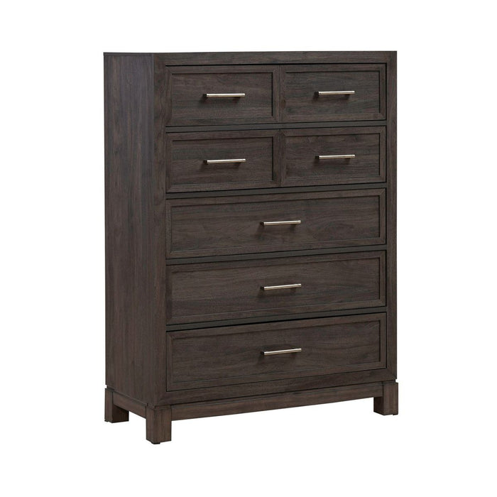 Liberty Furniture Modern Edge 5 Drawer Chest in Caffe