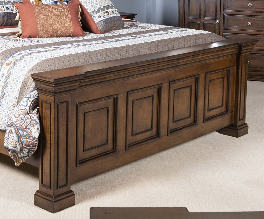 Liberty Furniture Big Valley Cal King Panel Bed in Brownstone