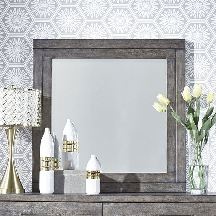 Liberty Furniture Modern Farmhouse Mirror in Dusty Charcoal
