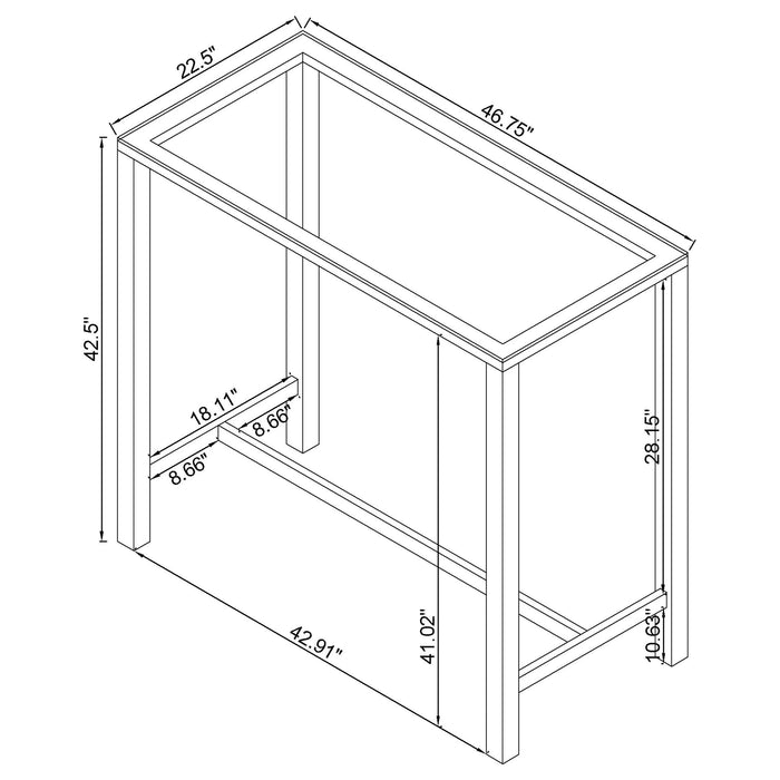 Tolbert Bar Table Set (Table and 4 Stool)