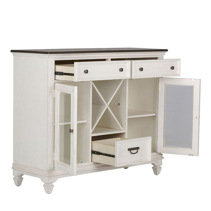 Liberty Furniture Allyson Park Buffet in White with Charcoal