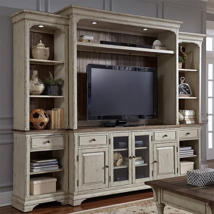 Liberty Morgan Creek 68" Entertainment Center with Piers in Antique White