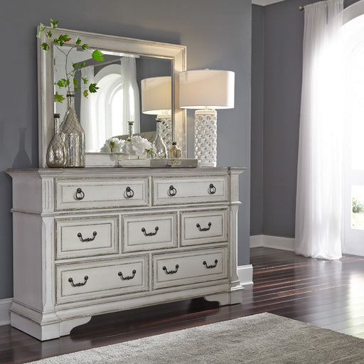 Abbey Park King California Sleigh Bed, Dresser & Mirror - Furniture Warehouse Direct (Victoria, TX)