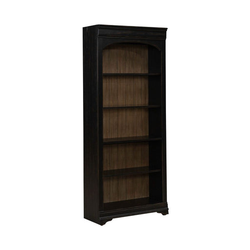 Liberty Furniture Meritage 2pc Bunching Bookcase in Aged Charcoal w/ Rub Thru/Caramel image