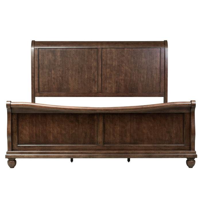 Rustic Traditions King Sleigh Bed, Dresser & Mirror, Chest