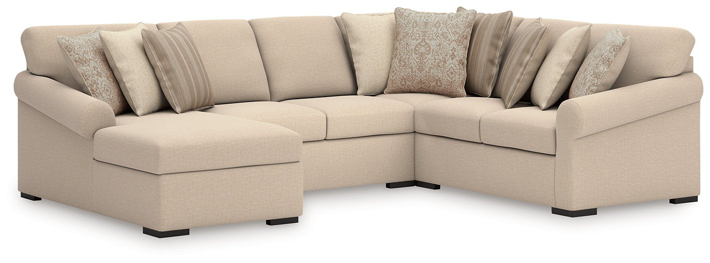 LadyMae Sectional with Chaise - Furniture Warehouse Direct (Victoria, TX)
