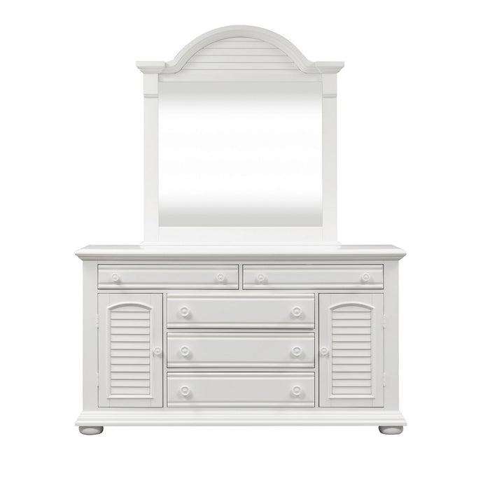 Summer House I Queen Panel Bed, Dresser & Mirror, Night Stand