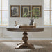 Liberty Furniture Americana Farmhouse Single Pedestal Table in Dusty Taupe image