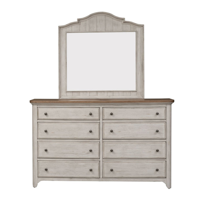 Farmhouse Reimagined King Poster Bed, Dresser & Mirror