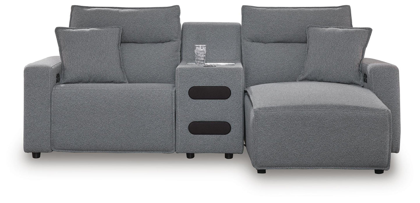 Modmax II Power Reclining Sectional with Chaise and Audio Console