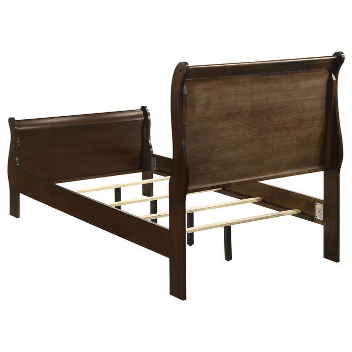 Louis Philippe Sleigh Panel Bed