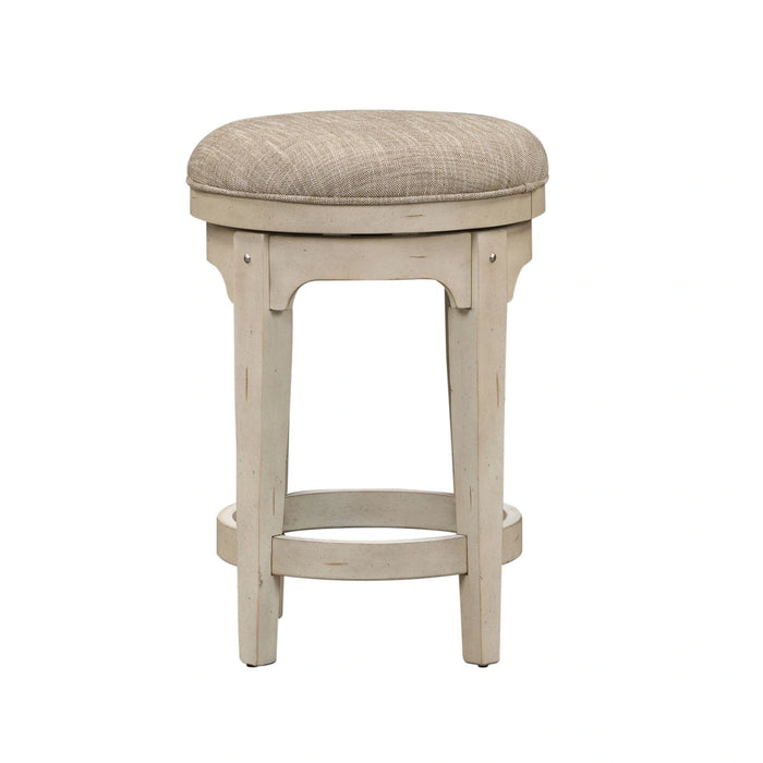 Morgan Creek Console Swivel Stool in Antique White image