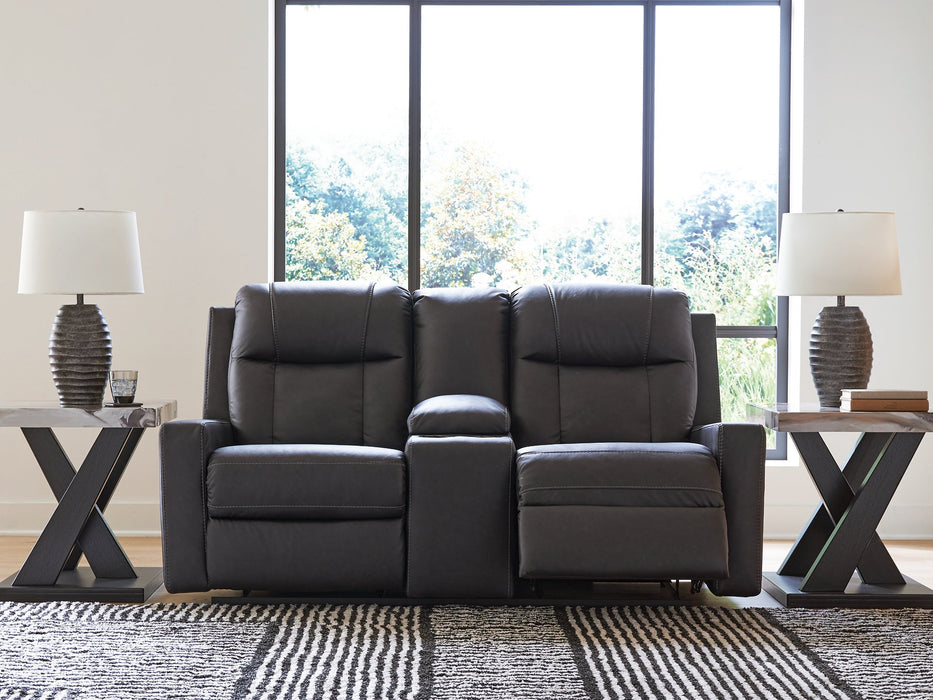 Mackmenville Reclining Loveseat with Console - Furniture Warehouse Direct (Victoria, TX)