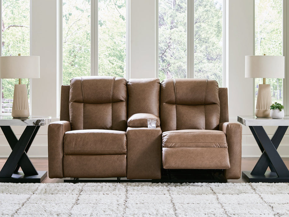 Mackmenville Reclining Loveseat with Console - Furniture Warehouse Direct (Victoria, TX)
