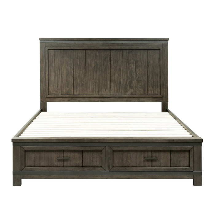 Thornwood Hills King Two Sided Storage Bed, Dresser & Mirror, Chest