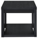Pavone Open-Shelf Coffee and End Table Set - Black 3-Piece Set