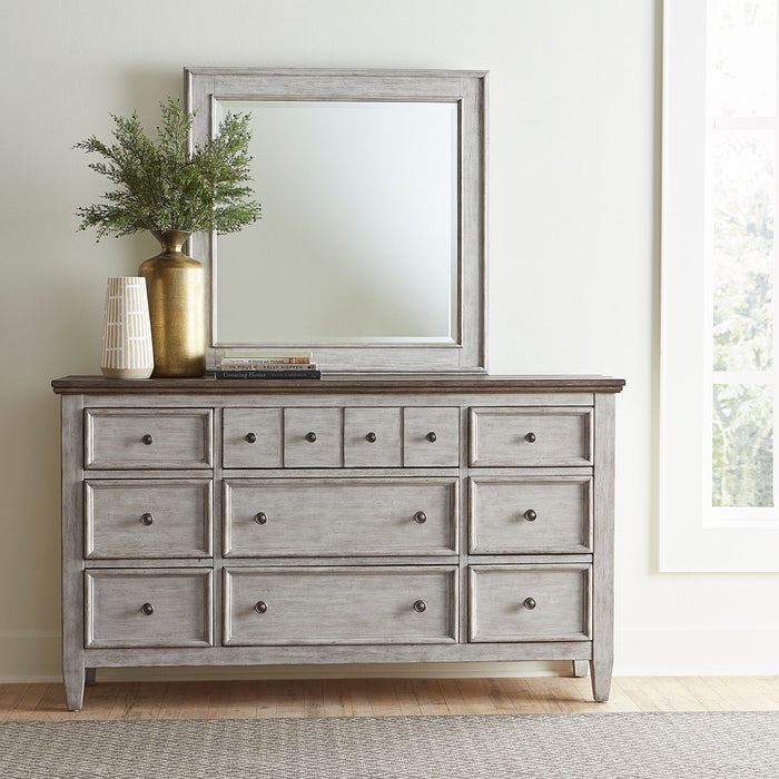 Heartland King California Panel Bed, Dresser & Mirror