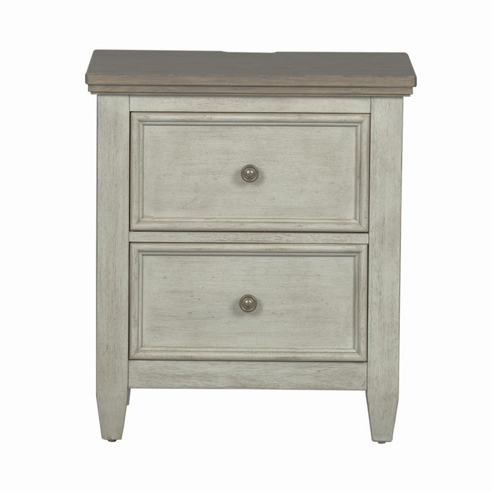 Heartland 2 Drawer Nightstand w/ Charging Station in Antique White image