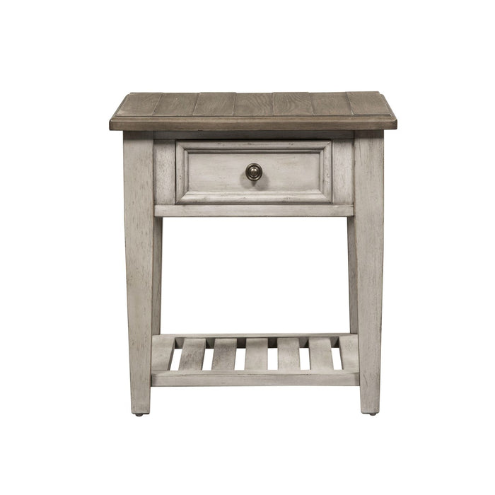 Heartland Drawer End Table in Antique White image