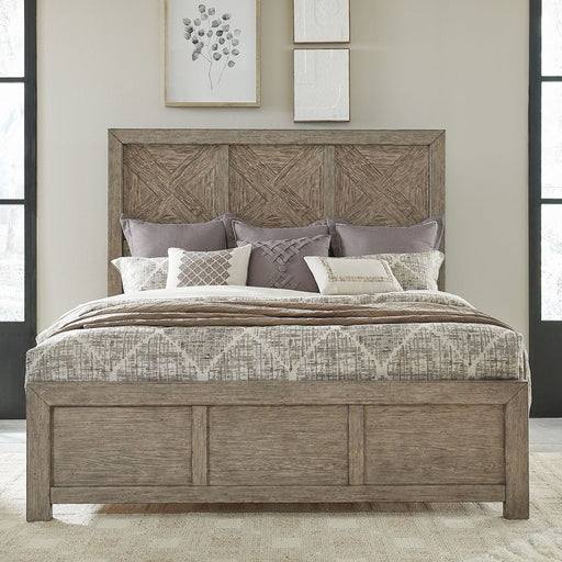 Liberty Furniture Skyview Lodge King Panel Bed in Cobblestone image