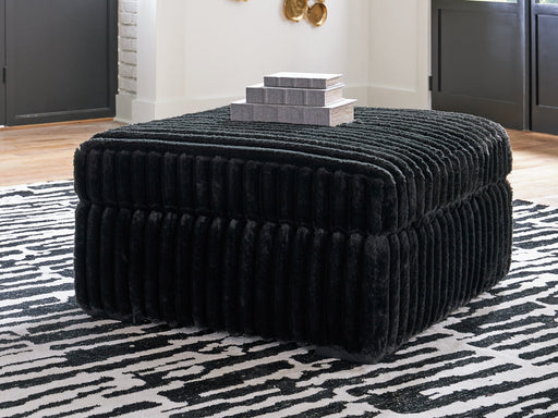 Midnight-Madness Oversized Accent Ottoman - Furniture Warehouse Direct (Victoria, TX)