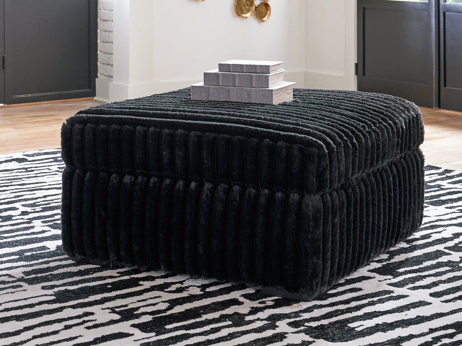 Midnight-Madness Oversized Accent Ottoman - Furniture Warehouse Direct (Victoria, TX)