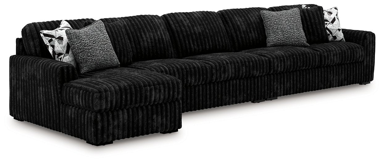 Midnight-Madness Sectional with Chaise - Furniture Warehouse Direct (Victoria, TX)
