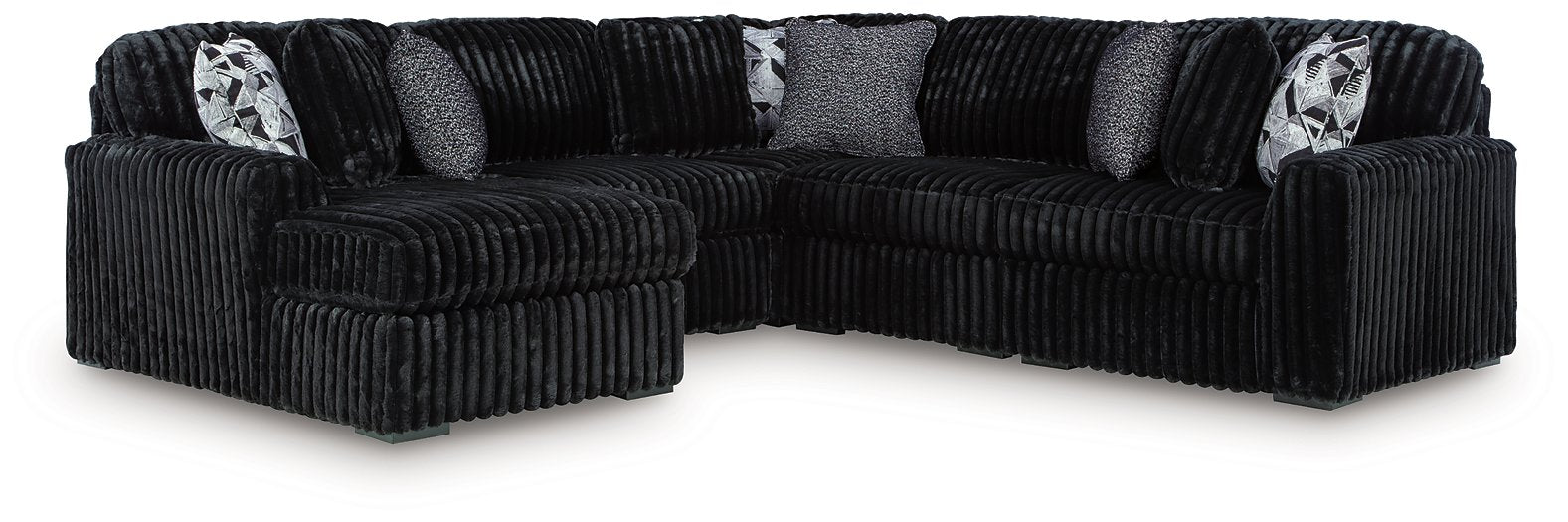 Midnight-Madness Sectional with Chaise - Furniture Warehouse Direct (Victoria, TX)