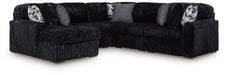 Midnight-Madness Sectional with Chaise - Furniture Warehouse Direct (Victoria, TX)