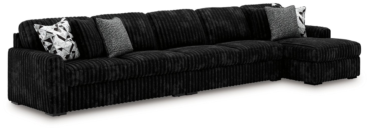 Midnight-Madness Sectional with Chaise - Furniture Warehouse Direct (Victoria, TX)