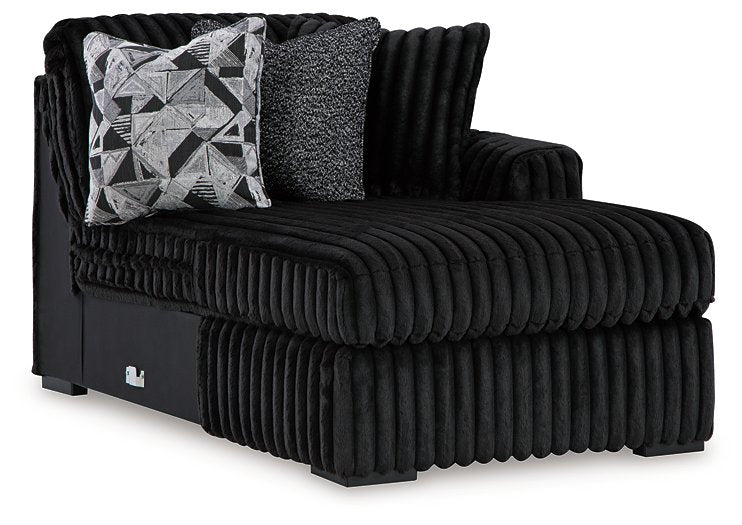 Midnight-Madness Sectional with Chaise - Furniture Warehouse Direct (Victoria, TX)