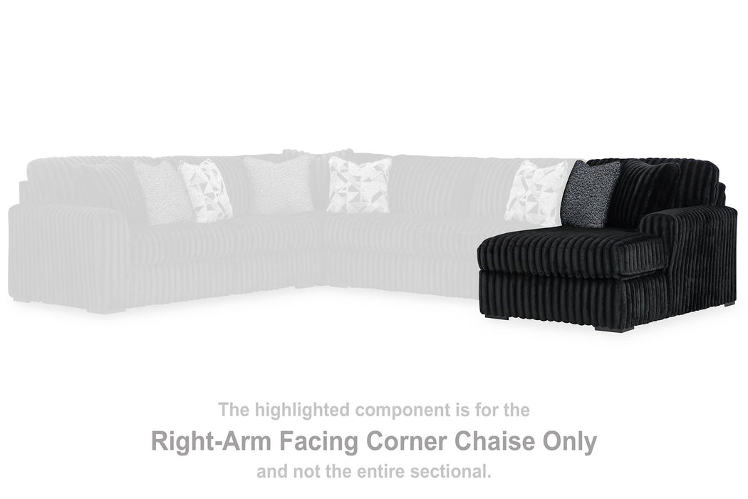 Midnight-Madness Sectional with Chaise - Furniture Warehouse Direct (Victoria, TX)