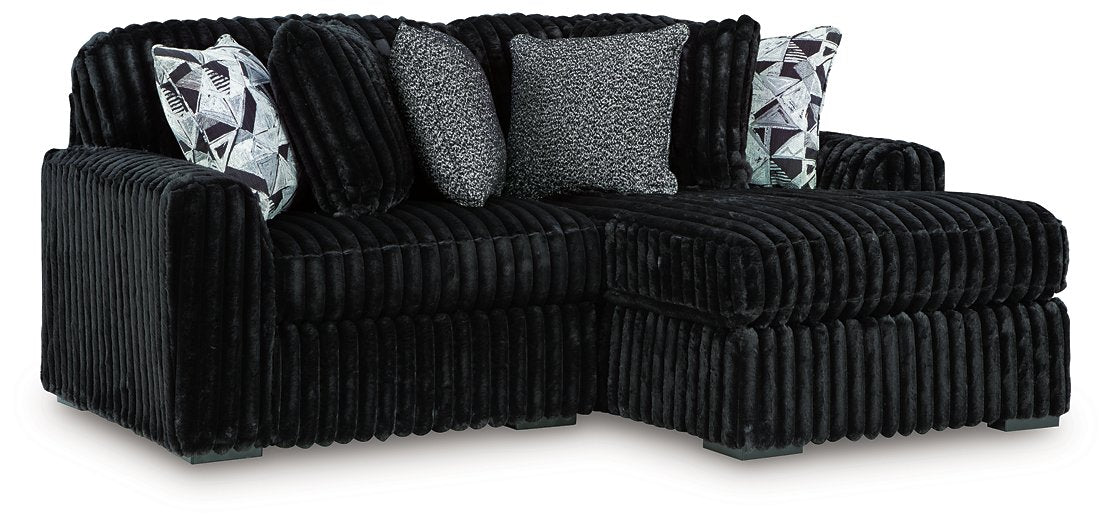 Midnight-Madness Sectional with Chaise - Furniture Warehouse Direct (Victoria, TX)