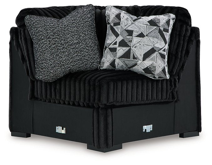 Midnight-Madness Sectional with Chaise - Furniture Warehouse Direct (Victoria, TX)