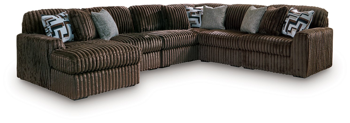 Midnight-Madness Sectional with Chaise - Furniture Warehouse Direct (Victoria, TX)