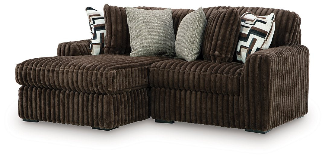 Midnight-Madness Sectional with Chaise - Furniture Warehouse Direct (Victoria, TX)